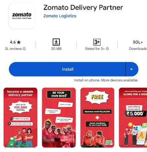 Zomato Delevery Partner App