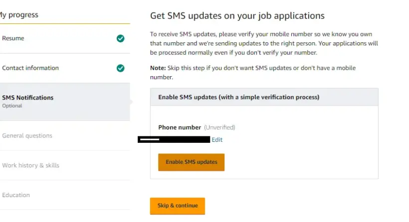 आपको SMS Notification के ऑप्शन पर आकर Enable SMS Update को चालू करना होगा